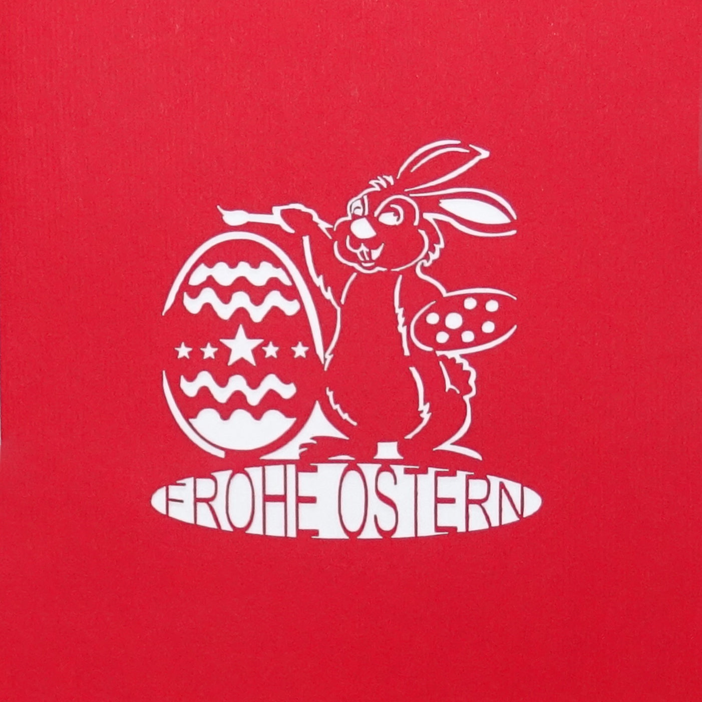 Pop Up Karte "Ostern - Osterhase" bunte 3D Grußkarte zu Ostern - Osterkarte