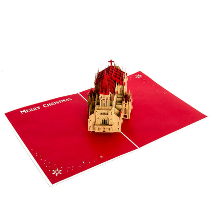 Pop Up Karte zu Weihnachten mit 3D Modell Aachener Dom "Merry Christmas"