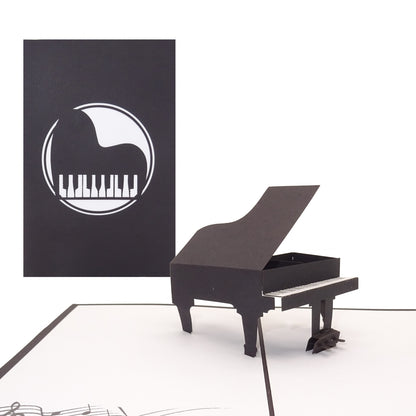 Pop Up Karte "Klavier - Piano Konzert" Einladung, 3D Geburtstagskarte Gutschein