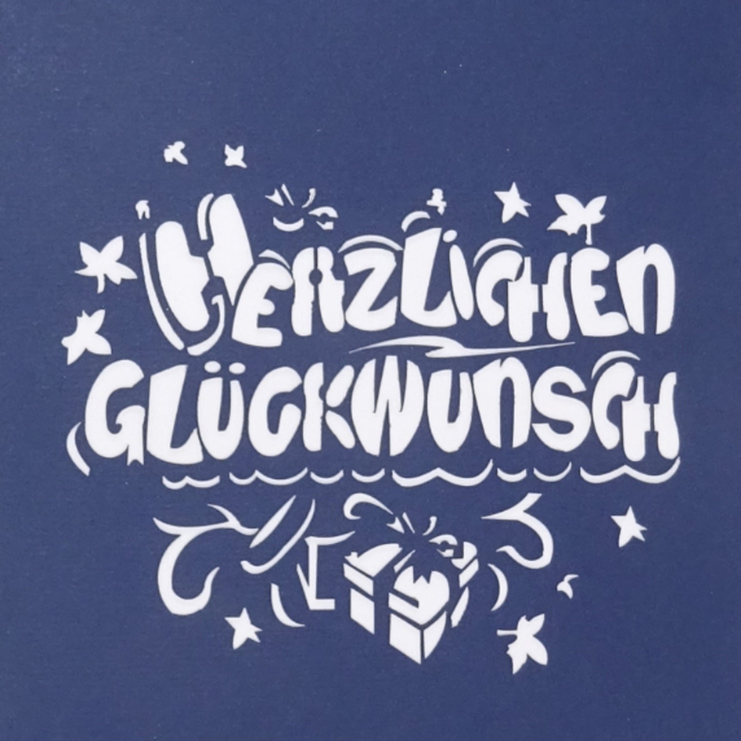 Pop Up Karte "Geschenke - Blau & Weiß" 3D Geburtstagskarte, Glückwunschkarte