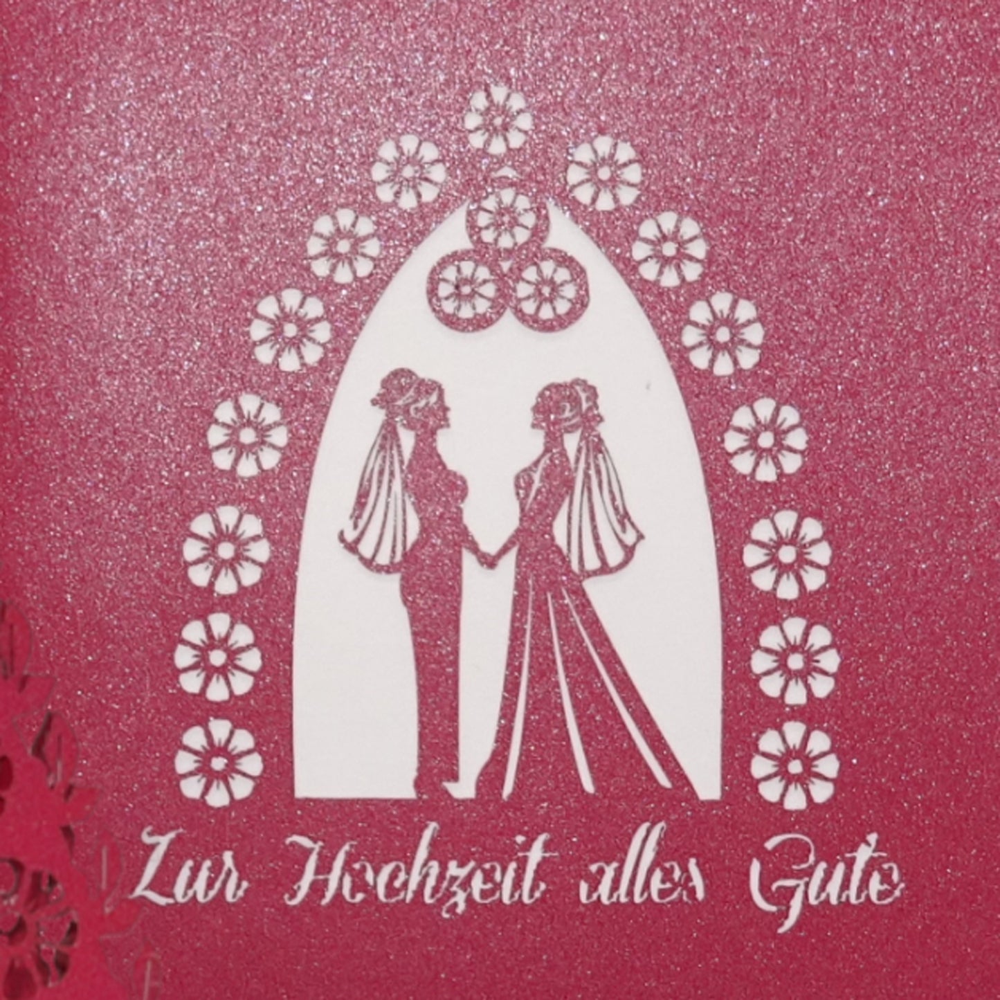 Pop Up Hochzeitskarte "Lesbian Wedding" 3D Karte zur lesbischen Hochzeit