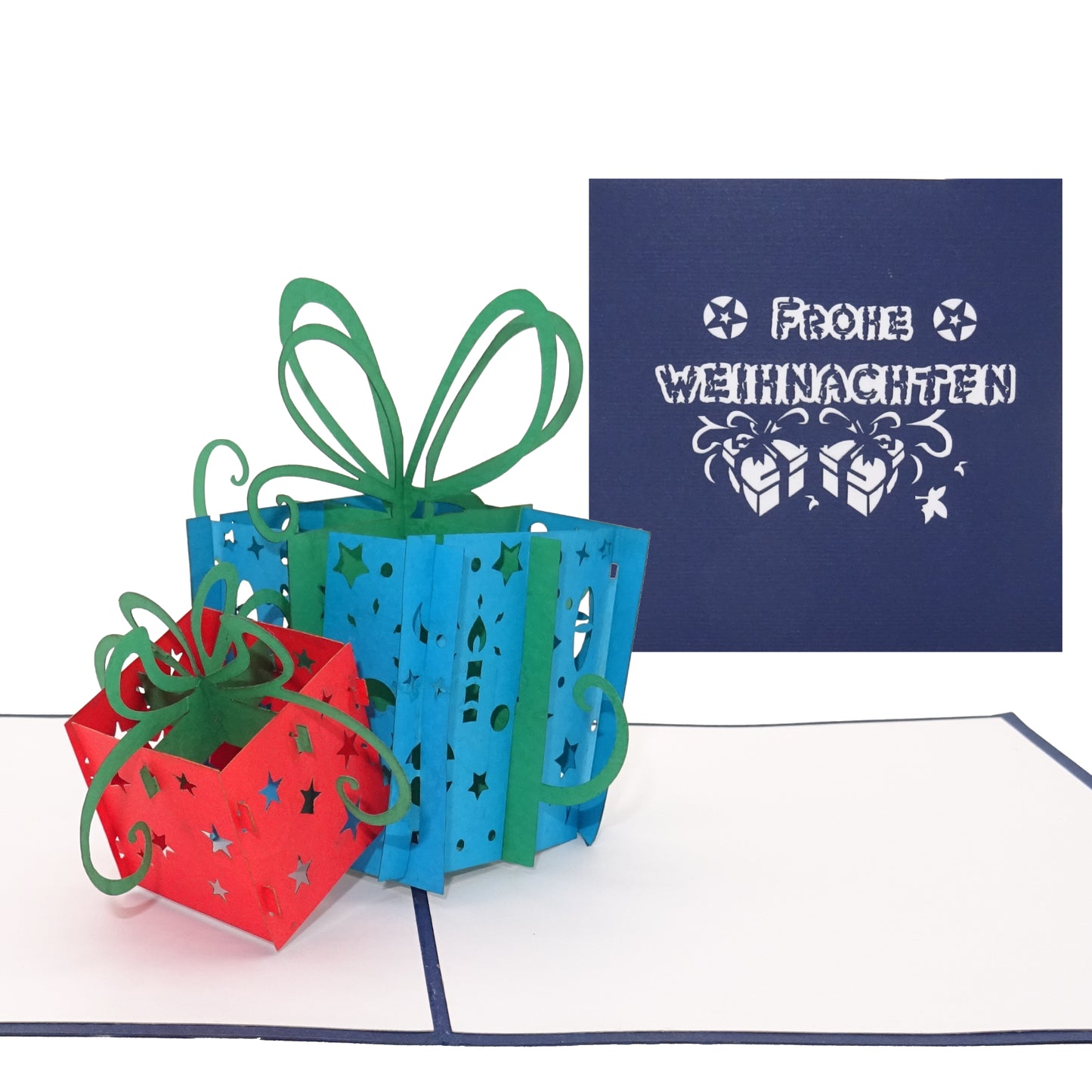 3D Weihnachtskarte "Frohe Weihnachten" Gutschein & kreative Geschenkverpackung