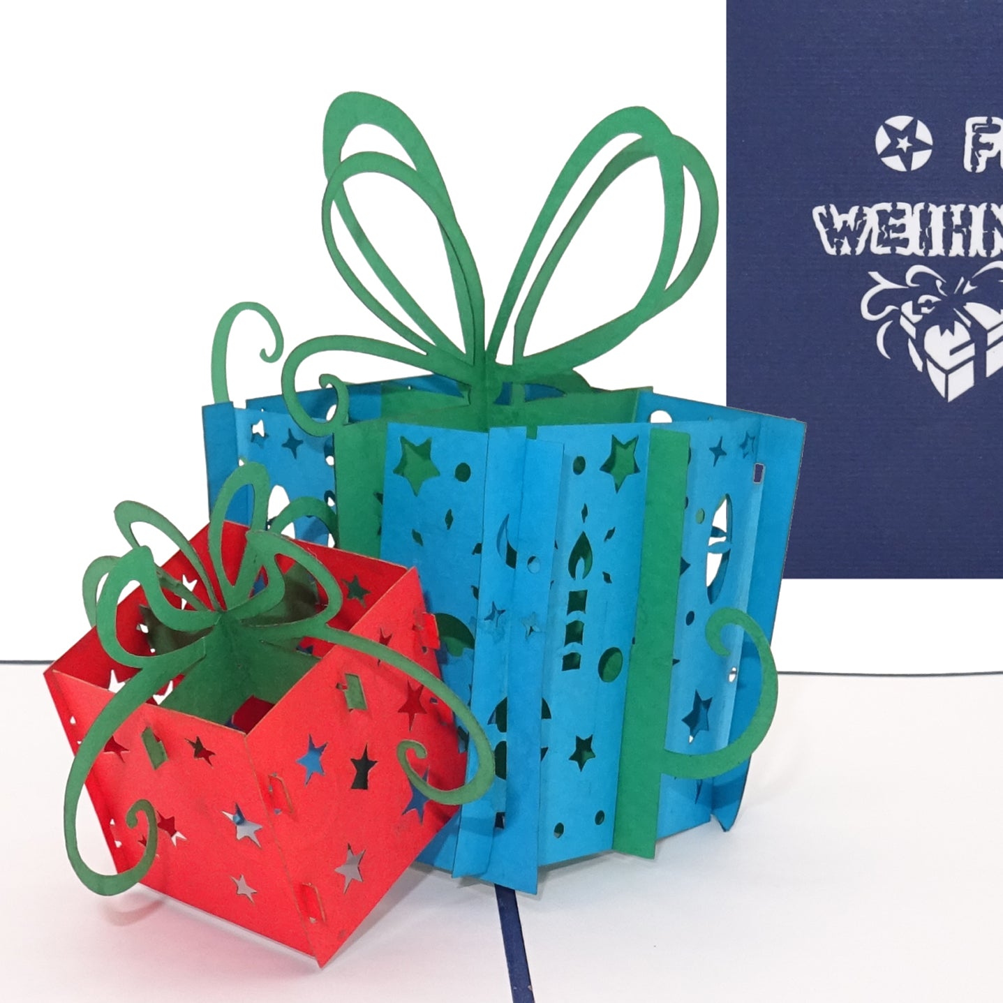 3D Weihnachtskarte "Frohe Weihnachten" Gutschein & kreative Geschenkverpackung