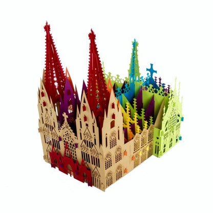 Deko Aufsteller "Kölner Dom" - handmade 3D Modell aus Papier