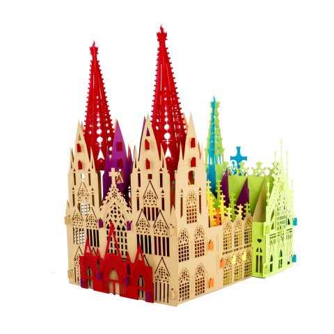 Deko Aufsteller "Kölner Dom" - handmade 3D Modell aus Papier