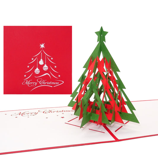 Pop Up Weihnachtskarte mit Christbaum "Merry Christmas"