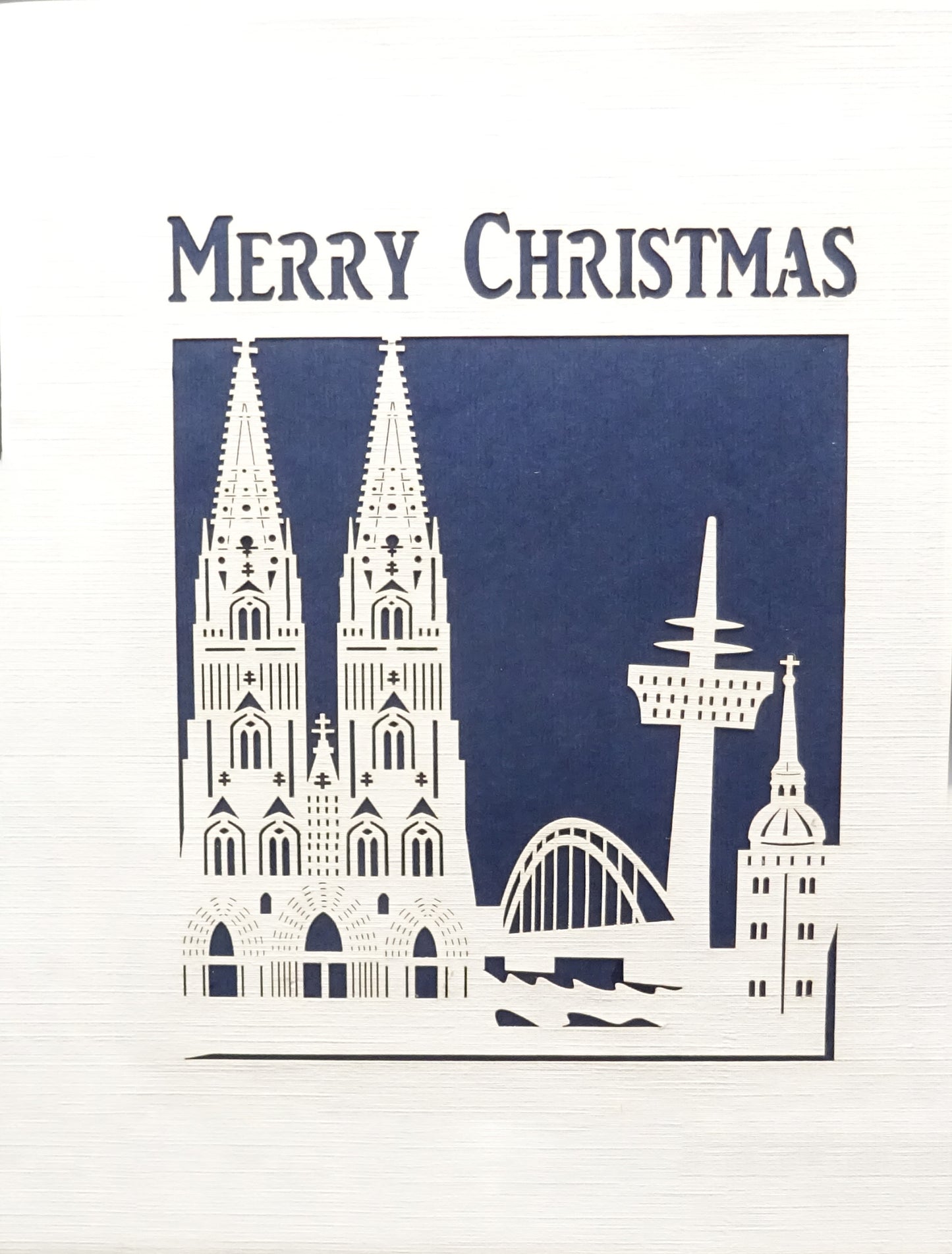 Pop Up Karte "Köln – Skyline" Weihnachtskarte, Grußkarte, Souvenir & Einladung